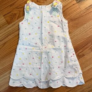 Rare Editions embroidered polka dot dress 4t